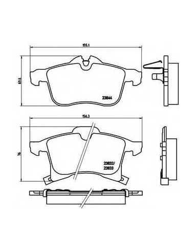 Pastillas de freno delanteras BREMBO P 59 045 - OPEL VITA C