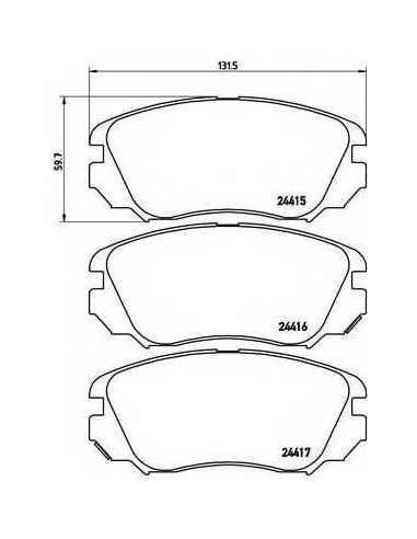Pastillas de freno delanteras BREMBO P 59 054 - CHEVROLET MALIBU
