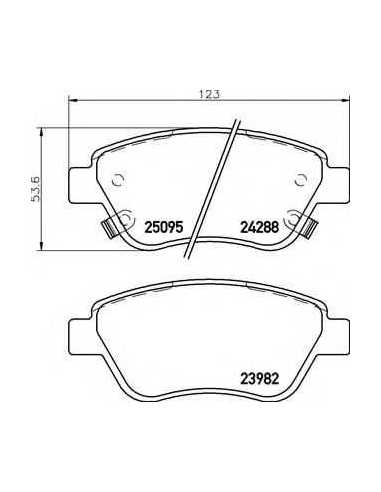 Pastillas de freno delanteras BREMBO P 59 081 - OPEL ADAM