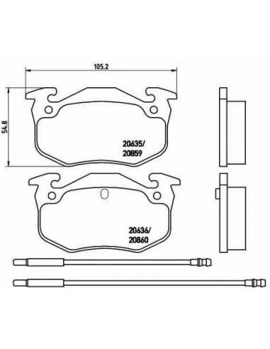 Pastillas de freno BREMBO P 61 029 - CITROËN BX