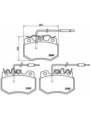 Pastillas de freno delanteras BREMBO P 61 031 - PEUGEOT 309 Mk II