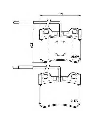 Pastillas de freno delanteras BREMBO P 61 034 - PEUGEOT 106  