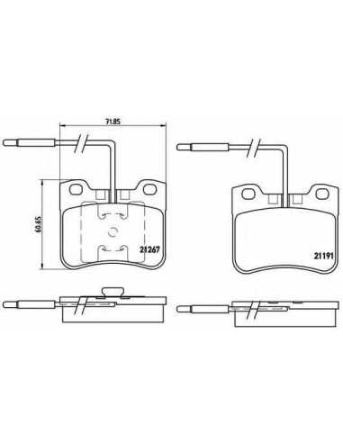 Pastillas de freno delanteras BREMBO P 61 047 - PEUGEOT 106 Van