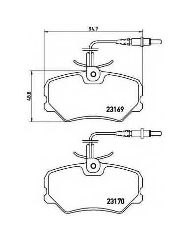 Pastillas de freno delanteras BREMBO P 61 050 - PEUGEOT 306 Descapotable