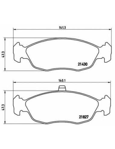 Pastillas de freno delanteras BREMBO P 61 051 - PEUGEOT 306 Sedán