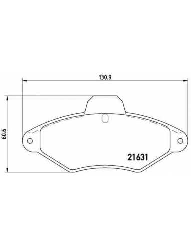Pastillas de freno delanteras BREMBO P 61 052 - CITROËN XANTIA
