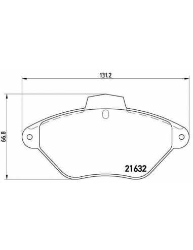 Pastillas de freno delanteras BREMBO P 61 053 - CITROËN XANTIA Estate