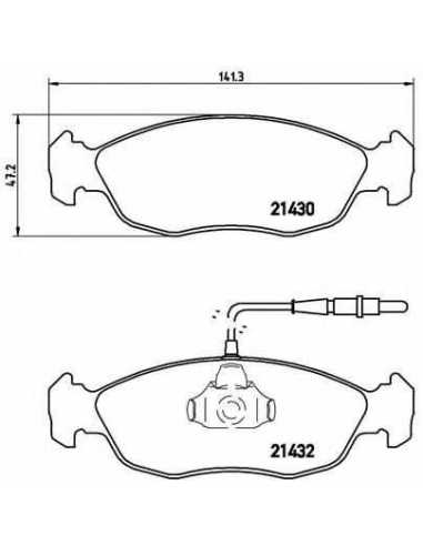 Pastillas de freno delanteras BREMBO P 61 054 - CITROËN CHANSON