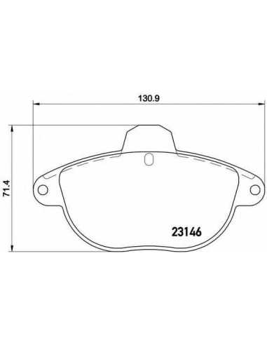 Pastillas de freno delanteras BREMBO P 61 055 - CITROËN XANTIA