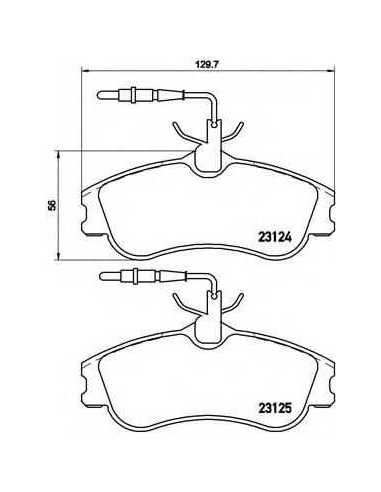 Pastillas de freno delanteras BREMBO P 61 060 - PEUGEOT 306 Break