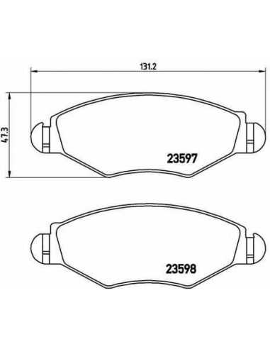 Pastillas de freno delanteras BREMBO P 61 063 - PEUGEOT 206 Van