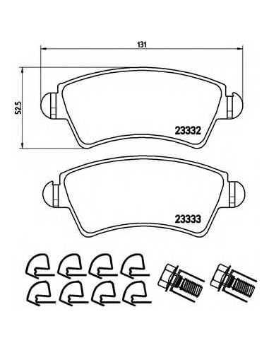 Pastillas de freno delanteras BREMBO P 61 067 - PEUGEOT 206 Sedán