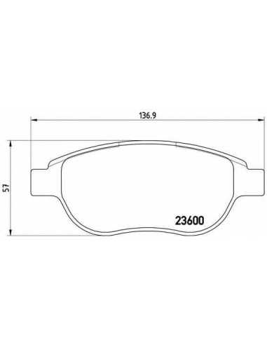 Pastillas de freno delanteras BREMBO P 61 068 - PEUGEOT 206 Fastback
