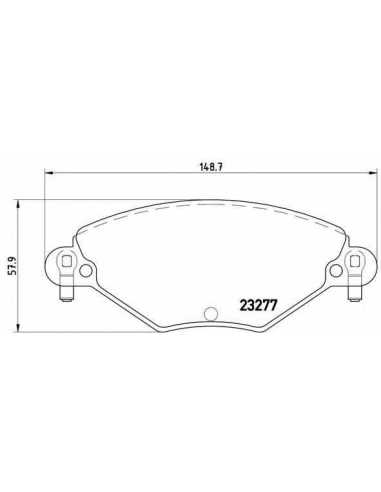 Pastillas de freno delanteras BREMBO P 61 071 - CITROËN C5 II Break