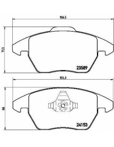 Pastillas de freno delanteras BREMBO P 61 076 - PEUGEOT 207