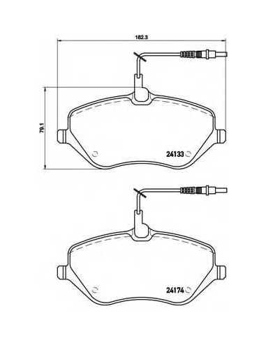 Pastillas de freno delanteras BREMBO P 61 078 - PEUGEOT 407 SW