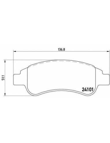 Pastillas de freno delanteras BREMBO P 61 082 - CITROËN BERLINGO