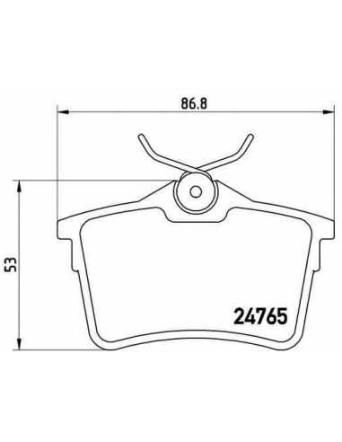 Pastillas de freno traseras BREMBO P 61 084 - PEUGEOT PARTNER Caja/Chasis