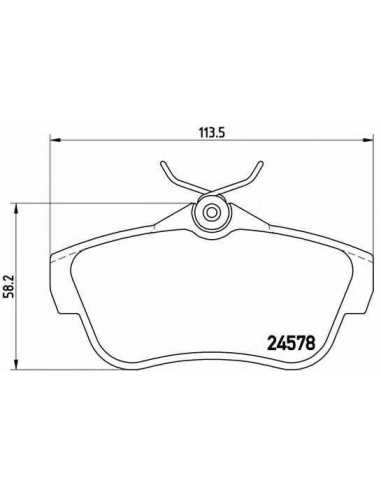 Pastillas de freno traseras BREMBO P 61 095 - PEUGEOT EXPERT Caja/Chasis