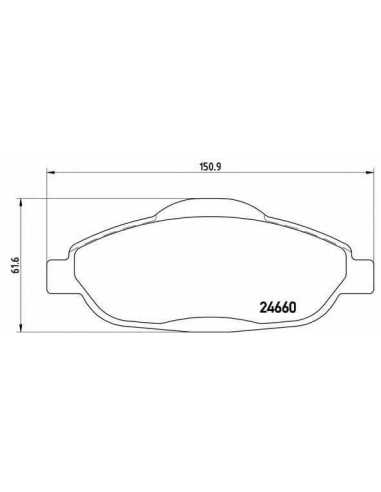 Pastillas de freno delanteras BREMBO P 61 101 - PEUGEOT 408