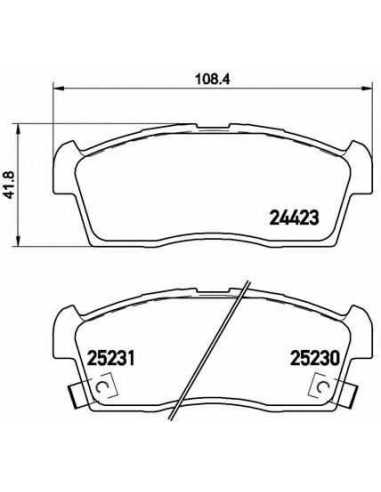 Pastillas de freno delanteras BREMBO P 61 108 - PEUGEOT ION