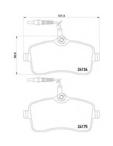Pastillas de freno delanteras BREMBO P 61 109 - PEUGEOT 407 Sedán