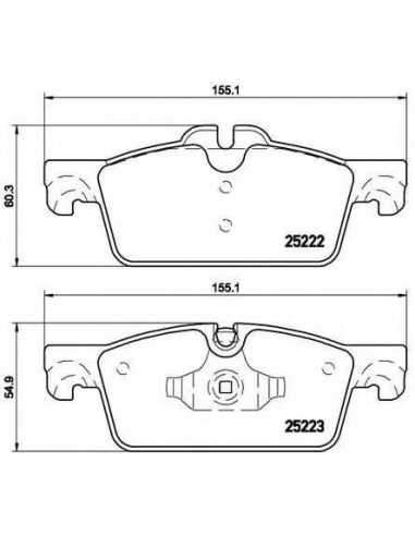 Pastillas de freno delanteras BREMBO P 61 112 - PEUGEOT 508 SW