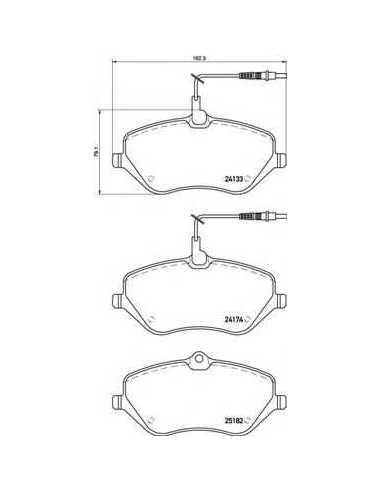 Pastillas de freno delanteras BREMBO P 61 119 - CITROËN C6 Sedán