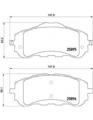 Pastillas de freno delanteras BREMBO P 61 120 - PEUGEOT 308 SW Ranchera familiar