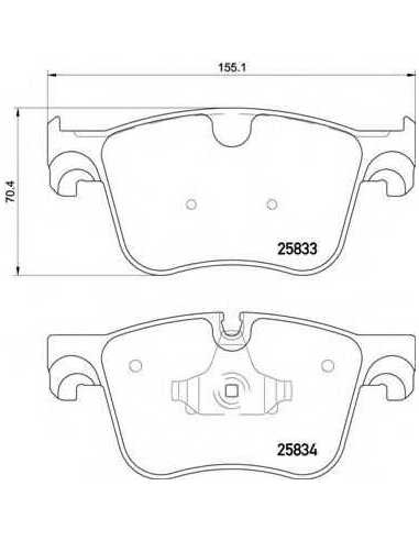 Pastillas de freno delanteras BREMBO P 61 123 - CITROËN C4 Grand Picasso II