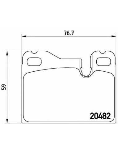 Pastillas de freno BREMBO P 65 003 - PORSCHE 924