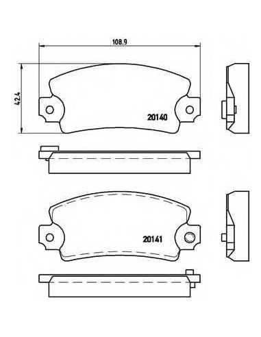 Pastillas de freno delanteras BREMBO P 68 004 - DACIA 1300