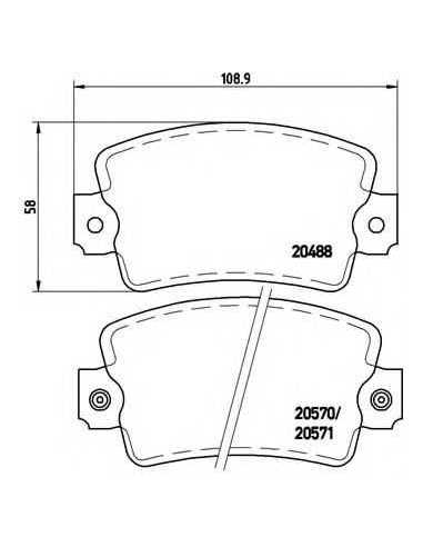 Pastillas de freno delanteras BREMBO P 68 007 - RENAULT TRAFIC Caja/Chasis