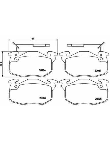 Pastillas de freno delanteras BREMBO P 68 010 - RENAULT 19 Mk II Descapotable