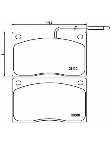 Pastillas de freno delanteras BREMBO P 68 012 - RENAULT MASTER I Caja/Chasis