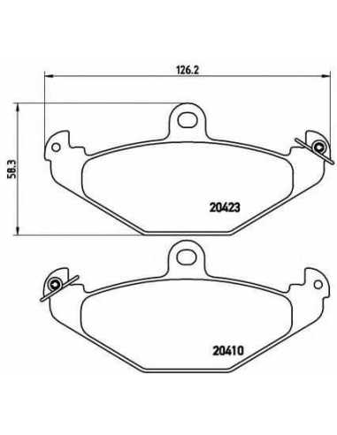 Pastillas de freno traseras BREMBO P 68 017 - LOTUS ESPRIT S4