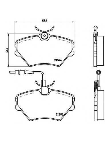 Pastillas de freno delanteras BREMBO P 68 022 - RENAULT LAGUNA I
