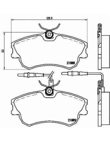 Pastillas de freno delanteras BREMBO P 68 023 - RENAULT ESPACE Mk III
