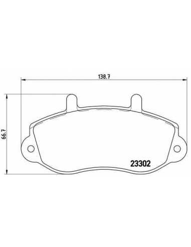 Pastillas de freno delanteras BREMBO P 68 025 - OPEL MOVANO Caja/Chasis