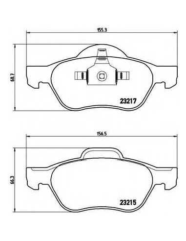 Pastillas de freno delanteras BREMBO P 68 029 - RENAULT LAGUNA Coupé