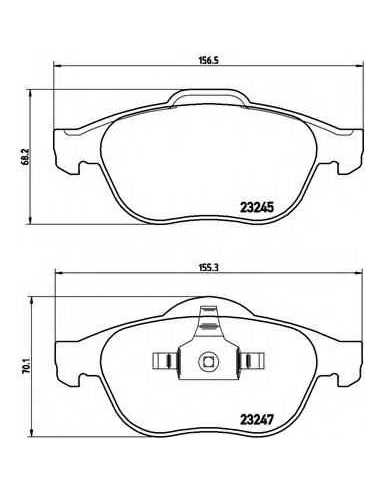 Pastillas de freno delanteras BREMBO P 68 030 - RENAULT LAGUNA II