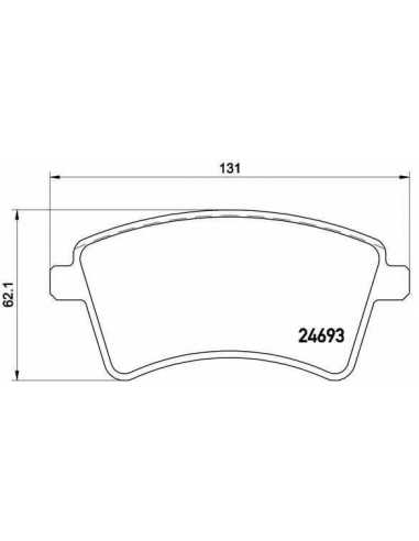 Pastillas de freno delanteras BREMBO P 68 044 - MERCEDES-BENZ CITAN Dualiner