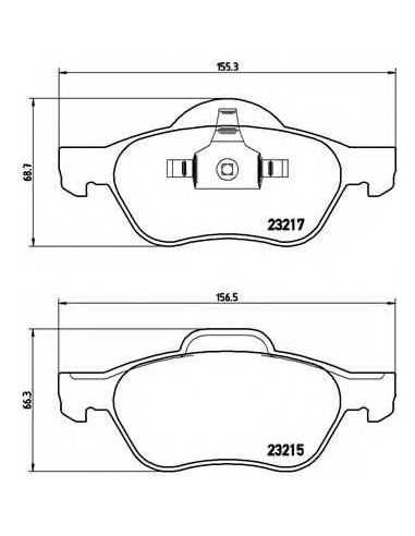 Pastillas de freno delanteras BREMBO P 68 048 - RENAULT MEGANE II Sport Tourer