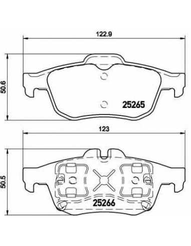 Pastillas de freno traseras BREMBO P 68 057 - RENAULT LATITUDE