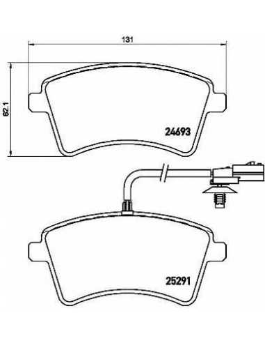 Pastillas de freno delanteras BREMBO P 68 058 - RENAULT KANGOO / GRAND KANGOO