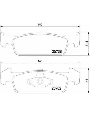 Pastillas de freno delanteras BREMBO P 68 060 - DACIA LOGAN II