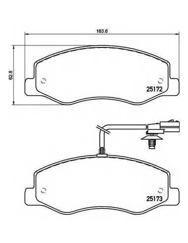 Pastillas de freno traseras BREMBO P 68 061 - NISSAN NV400 Furgón