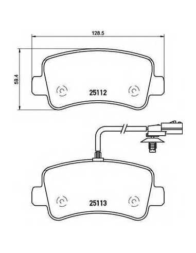 Pastillas de freno traseras BREMBO P 68 063 - OPEL MOVANO B Caja/Chasis