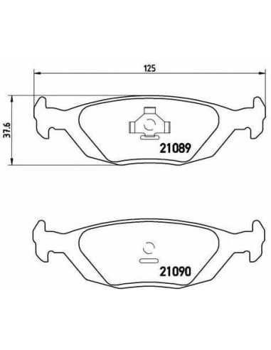 Pastillas de freno traseras BREMBO P 71 003 - VOLVO 480 E