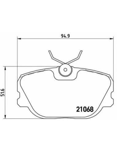 Pastillas de freno delanteras BREMBO P 71 004 - SAAB 9000